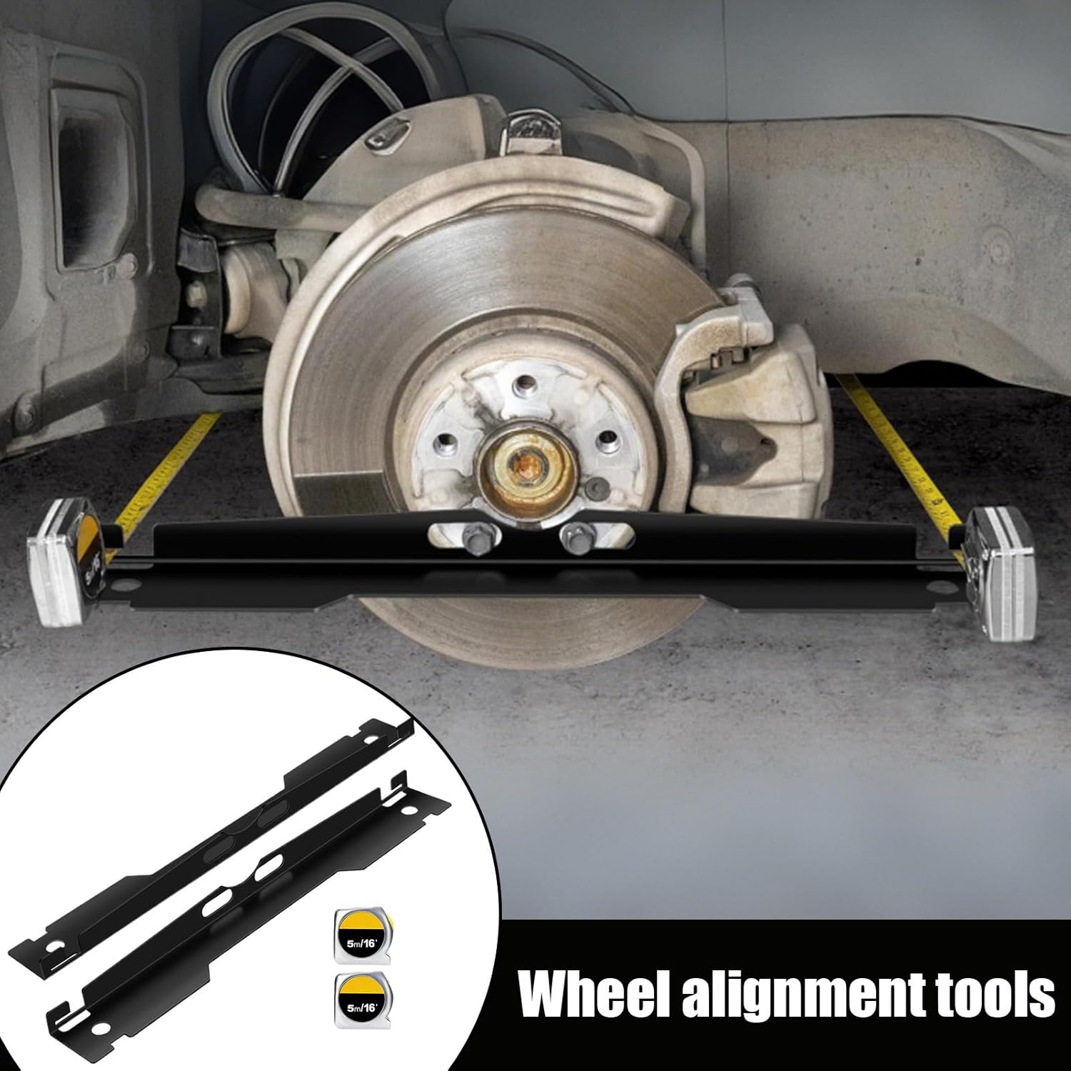 Wheel Alignment Tool, Accurate Measurements Plates, Toe Alignment Tool, for Auto Vehicle Truck Repair Garage Machinery Trailers