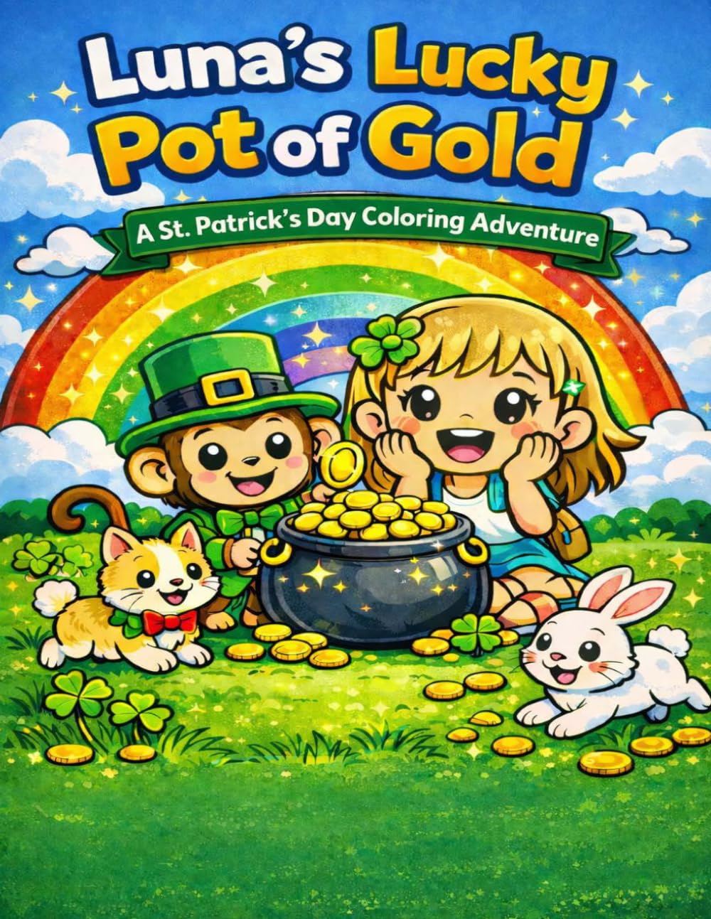 Luna's Lucky Pot of Gold: A St. Patrick's Day Coloring Adventure (Luna’s Holiday Adventures Series)