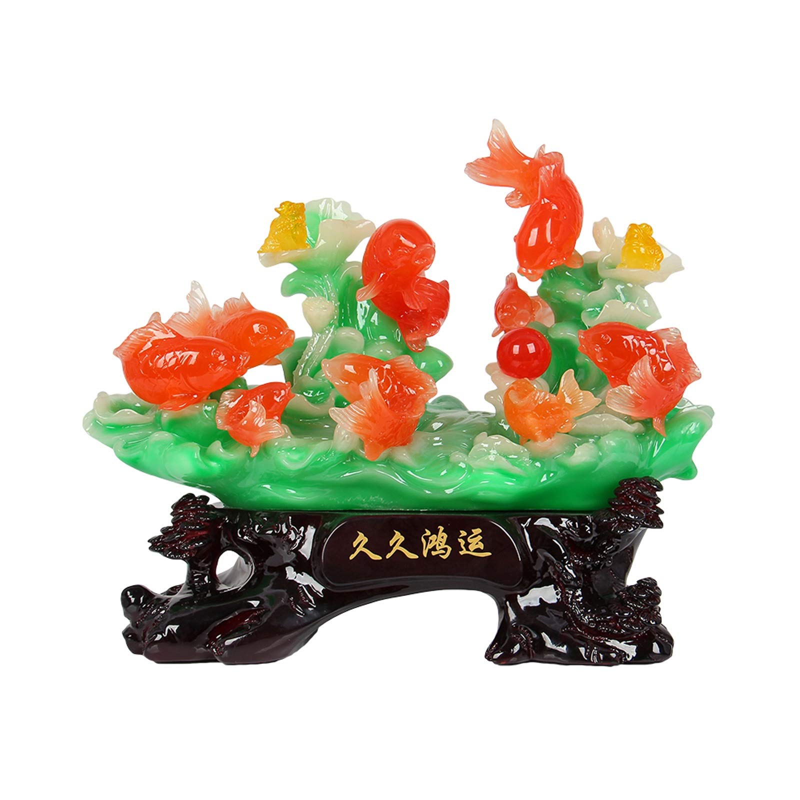 Statue de carpe Feng Shui en résine décorative pour table de salon