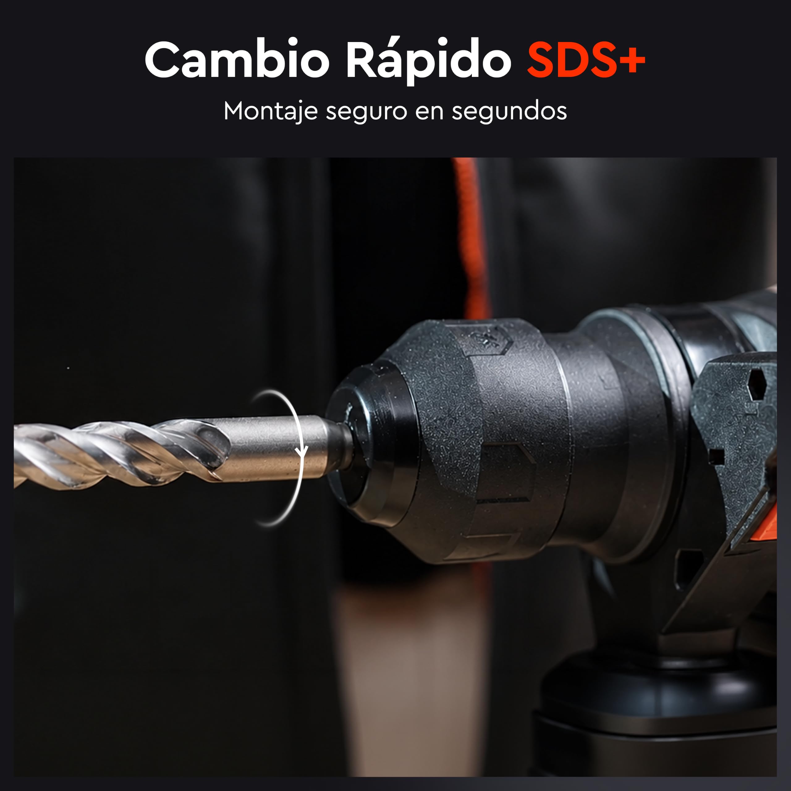 Martillo Perforador SDS Plus 20V Brushless con Batería 4Ah y Cargador, 4J, Ø26 mm Hormigón Armado, Antivibración, Protección Antirretroceso, DHR-203 BCX
