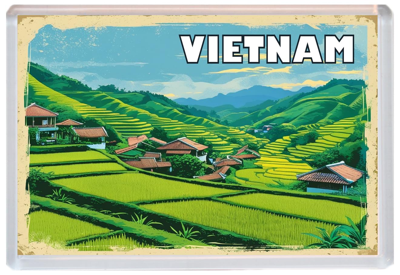 Baked Bean Store Multicolor Vietnam - Jumbo Artistic Fridge Magnet 96 X 67Mm
