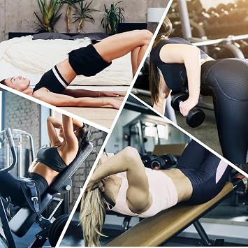 Exercise Hip Thrust Belt with 1Pair of Wristbands Adjustable Lifting Belt for Hip Thrust Weight Belt with Extra Padding for Dumbbells Kettlebells Calisthenics Training Bodybuilding