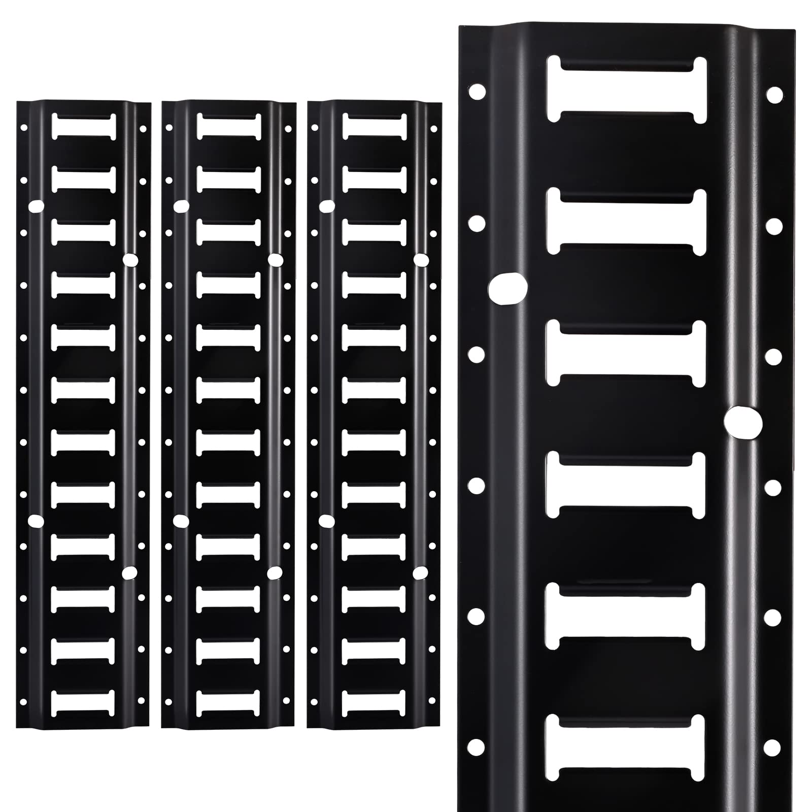 SALUINOKI2ft E Track Rails 4 Pack Tie Down Erack with Powder-Coated Steel e-Track for Garages, Workshops e Track Accessories by