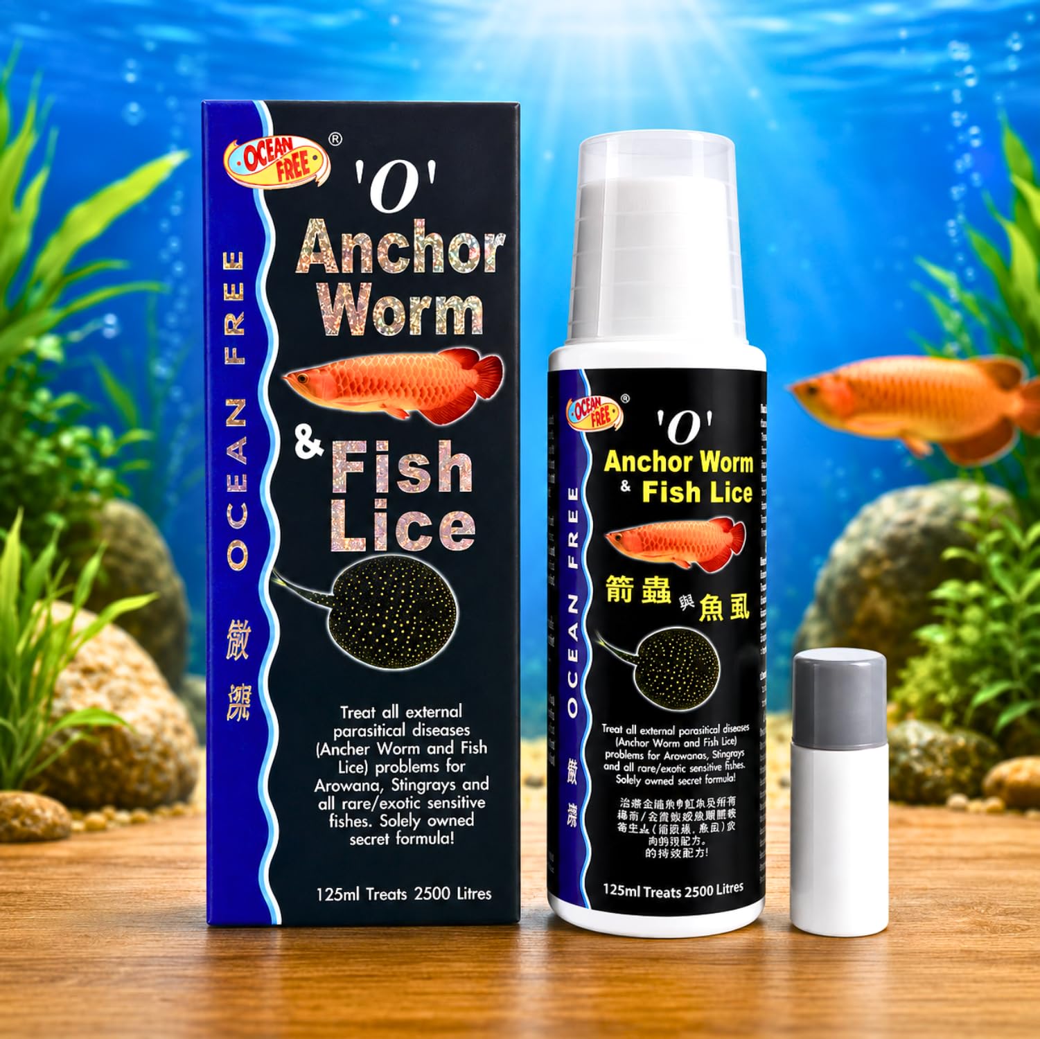 Ocean Free O Anchor Worm & Fish Lice, 125ML | Treats All External parasitical Disease Problems for Arowana's, Stingrays and All Rare/Exotic Sensitive Fishes-image-18