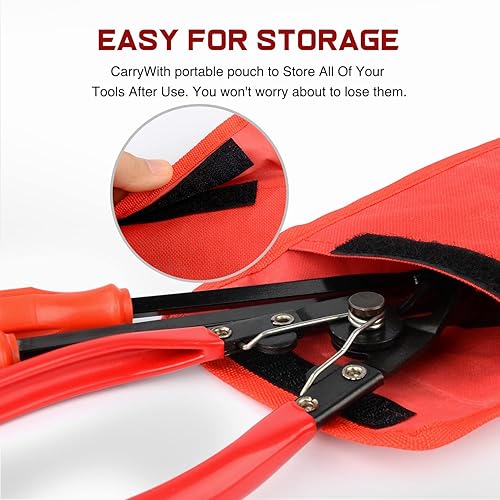 Miniatura 7 de Nilight Juego de 3 alicates de clip y removedor de sujetadores, kit de herramientas de extracción de tapicería automática con bolsa de