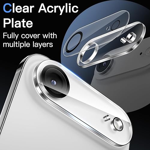 Miniatura 3 de JETech Protector de lente de cámara para iPhone Air, vidrio templado 9H, antiarañazos, compatible con fundas, no afecta las tomas nocturnas