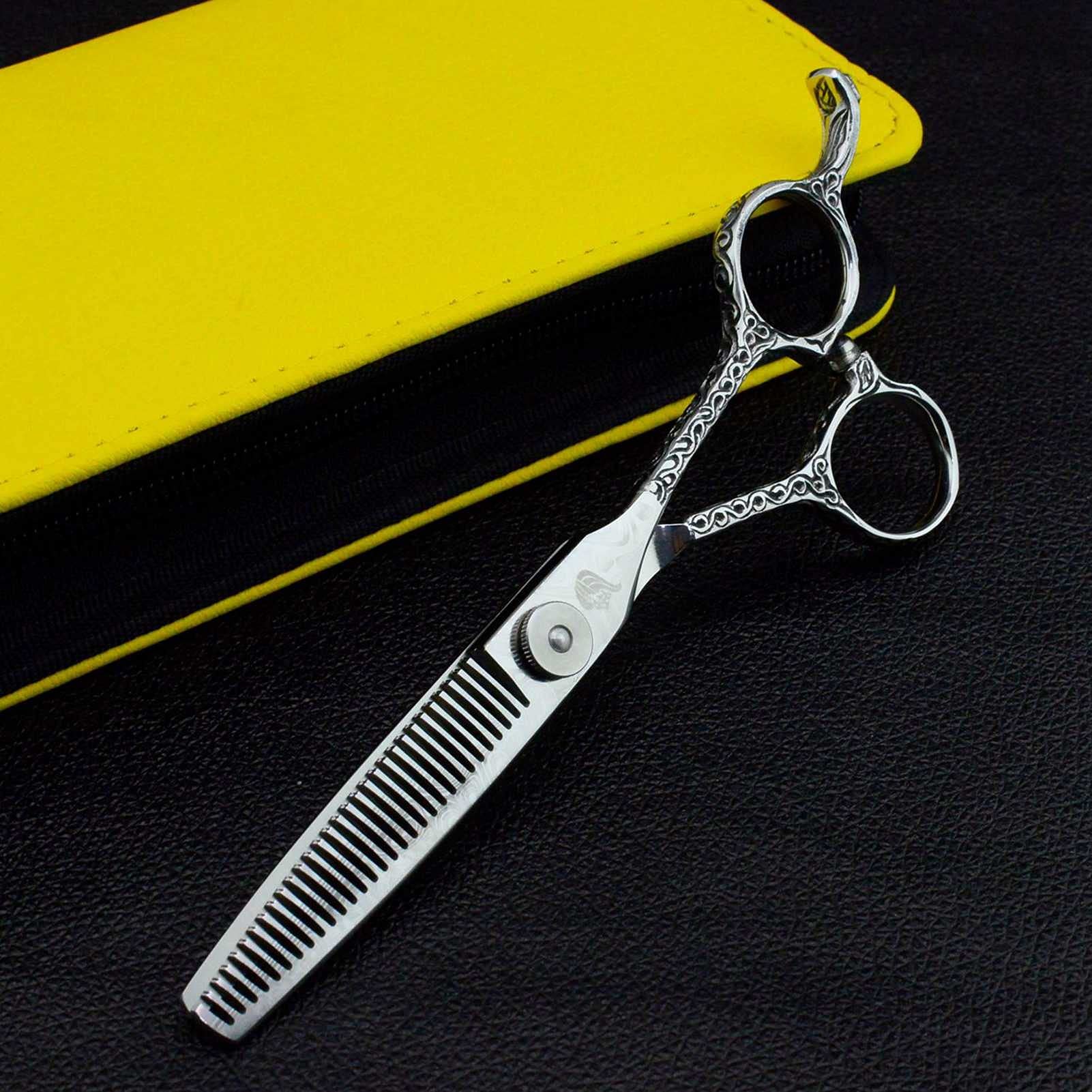 6.0 cal Nożyczki do włosów Profesjonalne fryzjerstwo Produkt Barber Nożyce Kit Nożyczki Fryzjer Akcesoria do Hairdresser Hair Cążki Japońskie Styling Nożyczki Fryzjer