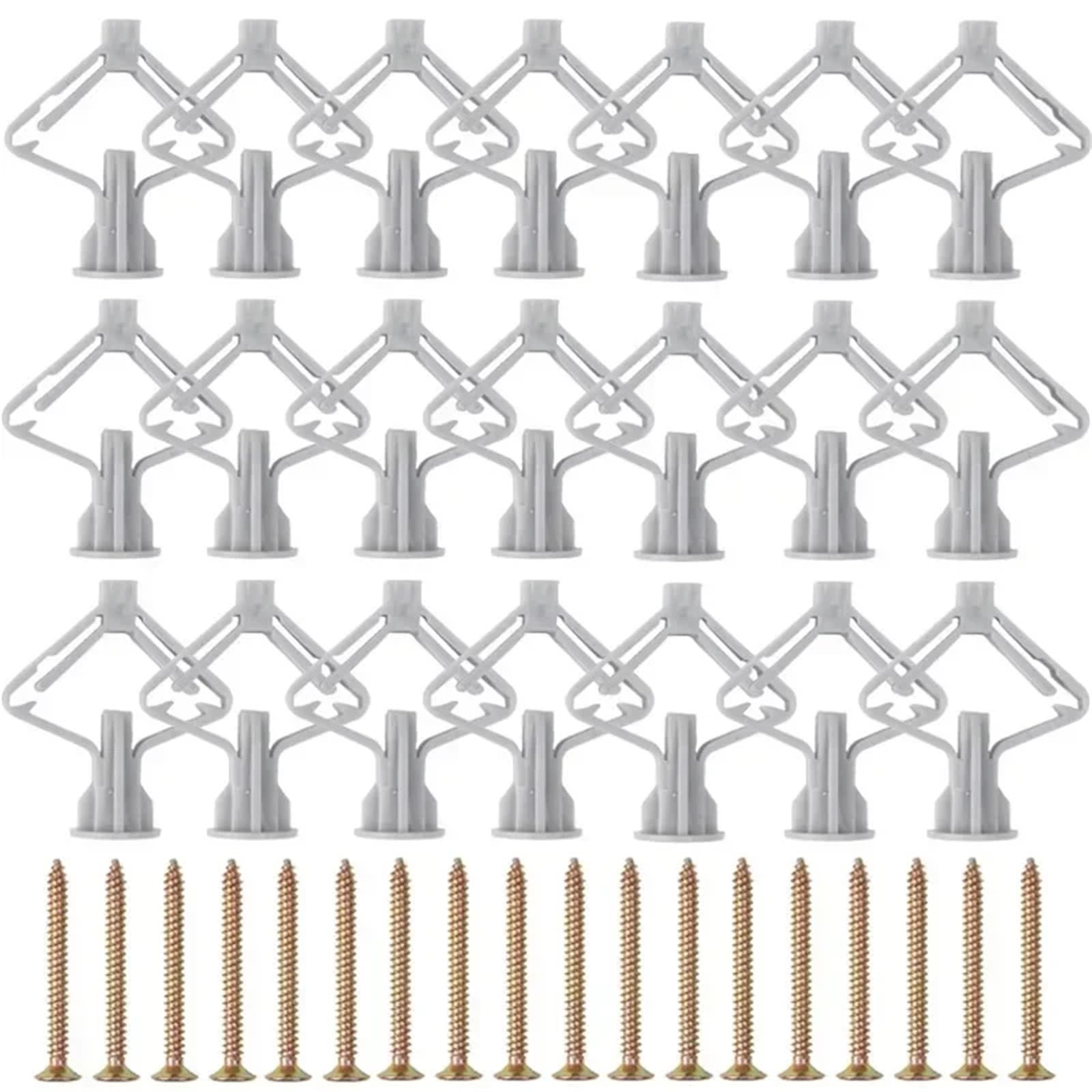 Yangshe A02 Plasterboard Hollow Wall Dowel Kit Airplane Pipe Anchors With Screws Drywall Fixings