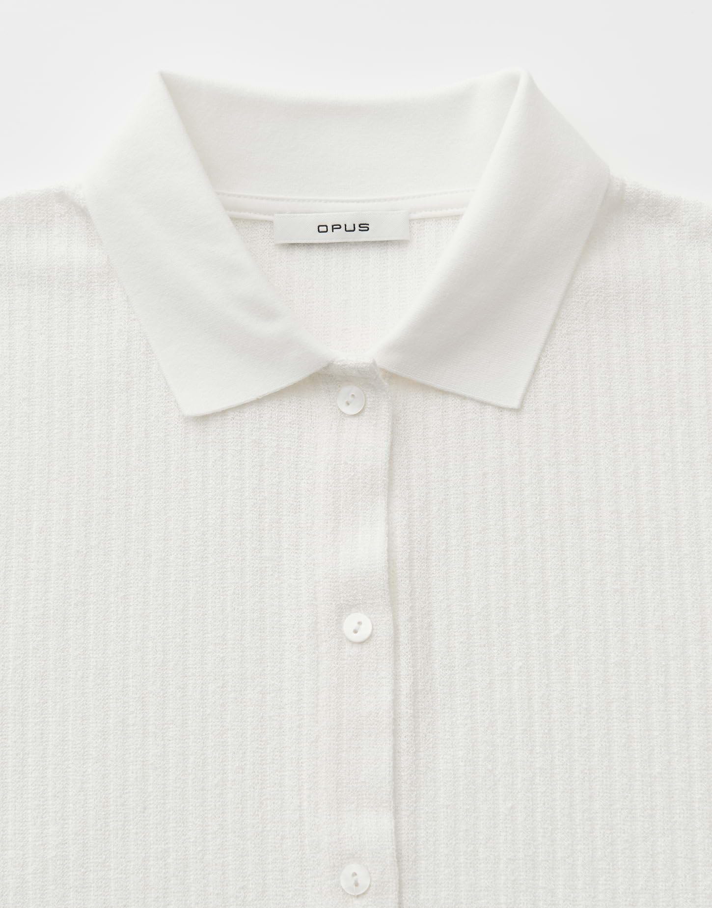 OPUS Damen Kurzarmshirt | Poloshirt mit dezenter Rippstruktur Regular Fit