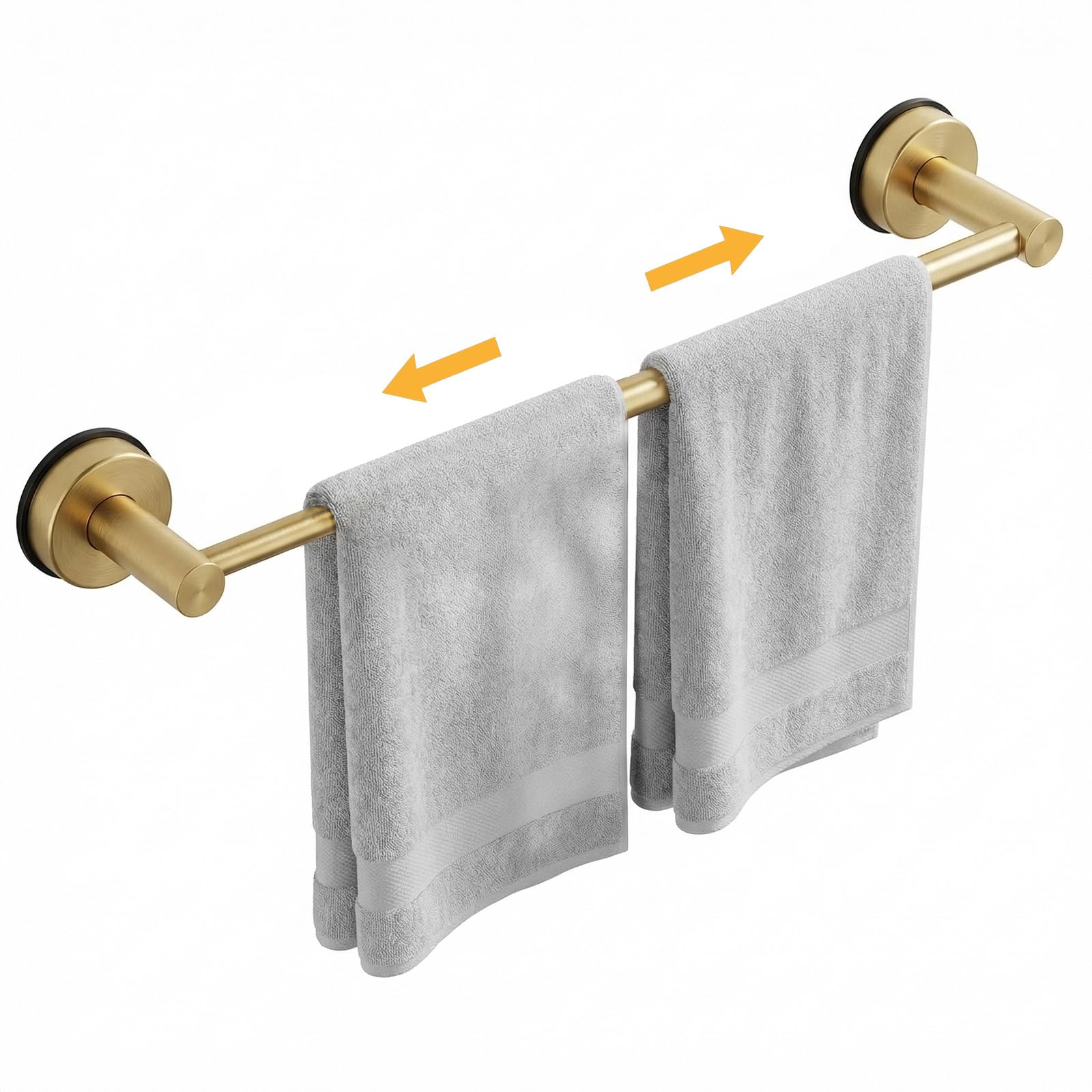 Photo 1 of Dovyn Adjustable Suction Cup Towel Bar - Brushed Gold