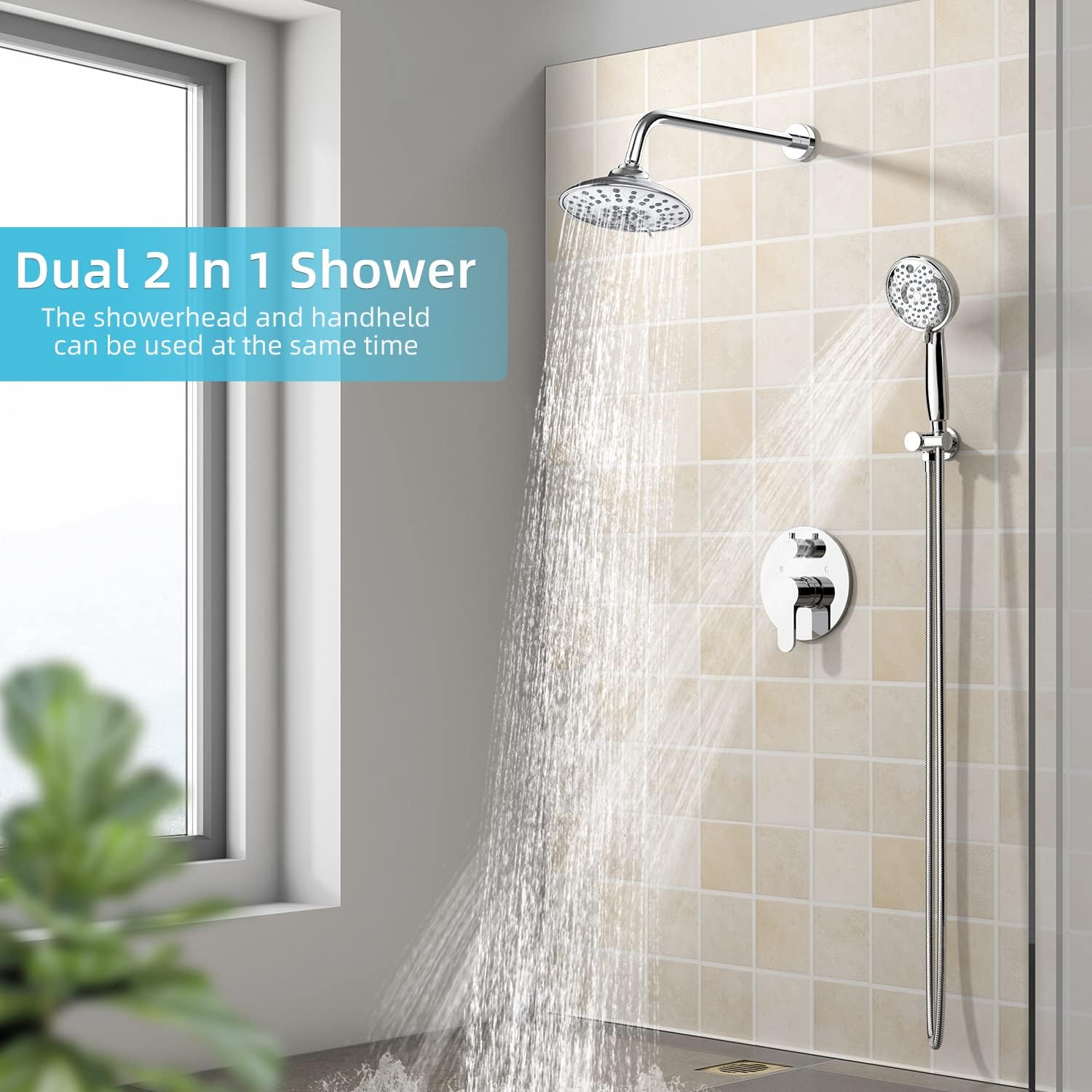 Buy EMBATHER Shower Faucets Sets Complete, 3 Ways Pressure Balance Valve and Trim Kit, Shower