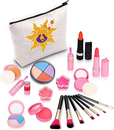 Miniatura 4 de ZJXHPO Bolsa de cosméticos de princesa para amantes de los cuentos de hadas, bolsa de maquillaje con cremallera, bolsa de Toielrty enredada, kit de