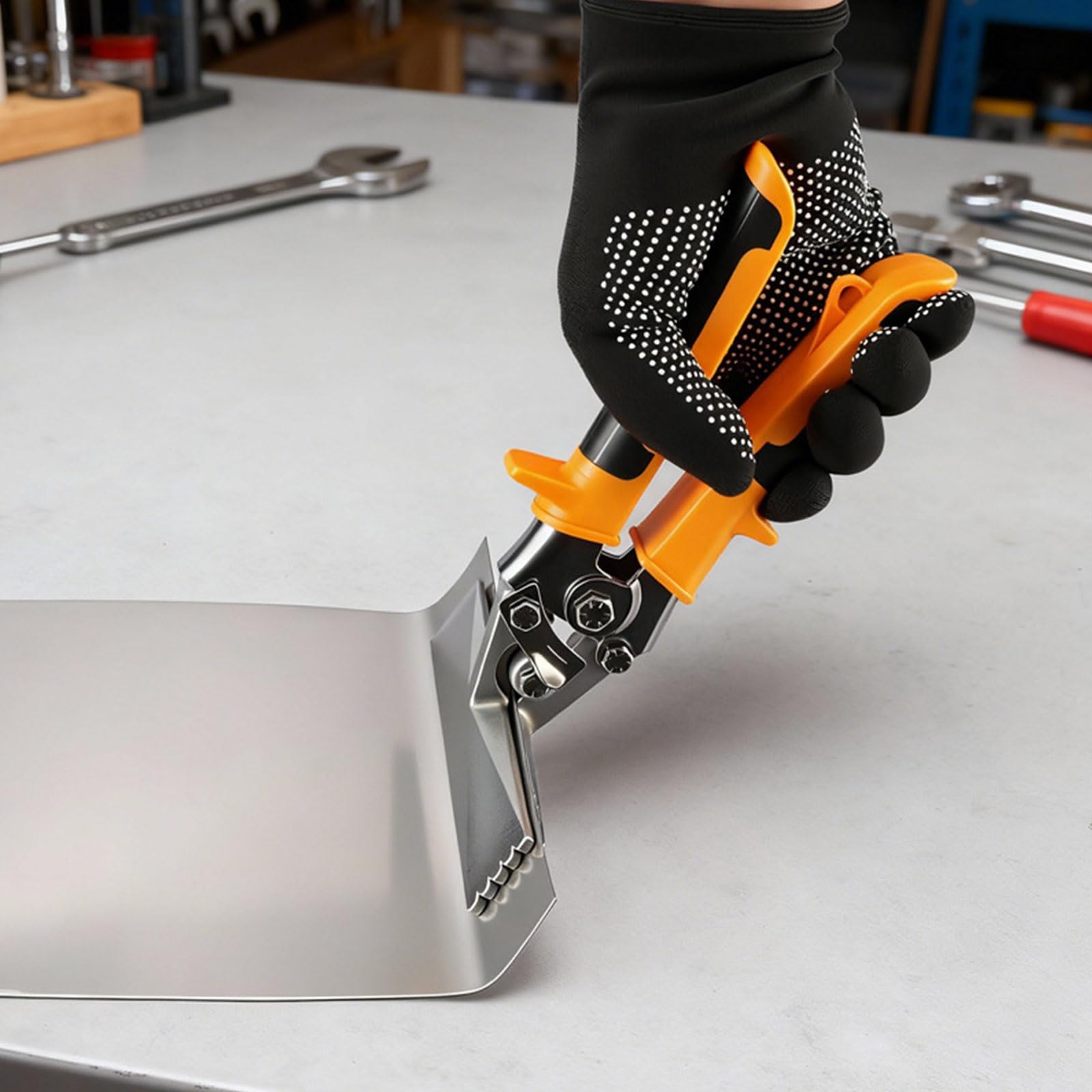 Alicates de doblado, herramienta de crimpado para tareas de renovación con diseño ergonómico y mango antideslizante para un uso cómodo, alicates de boca plana
