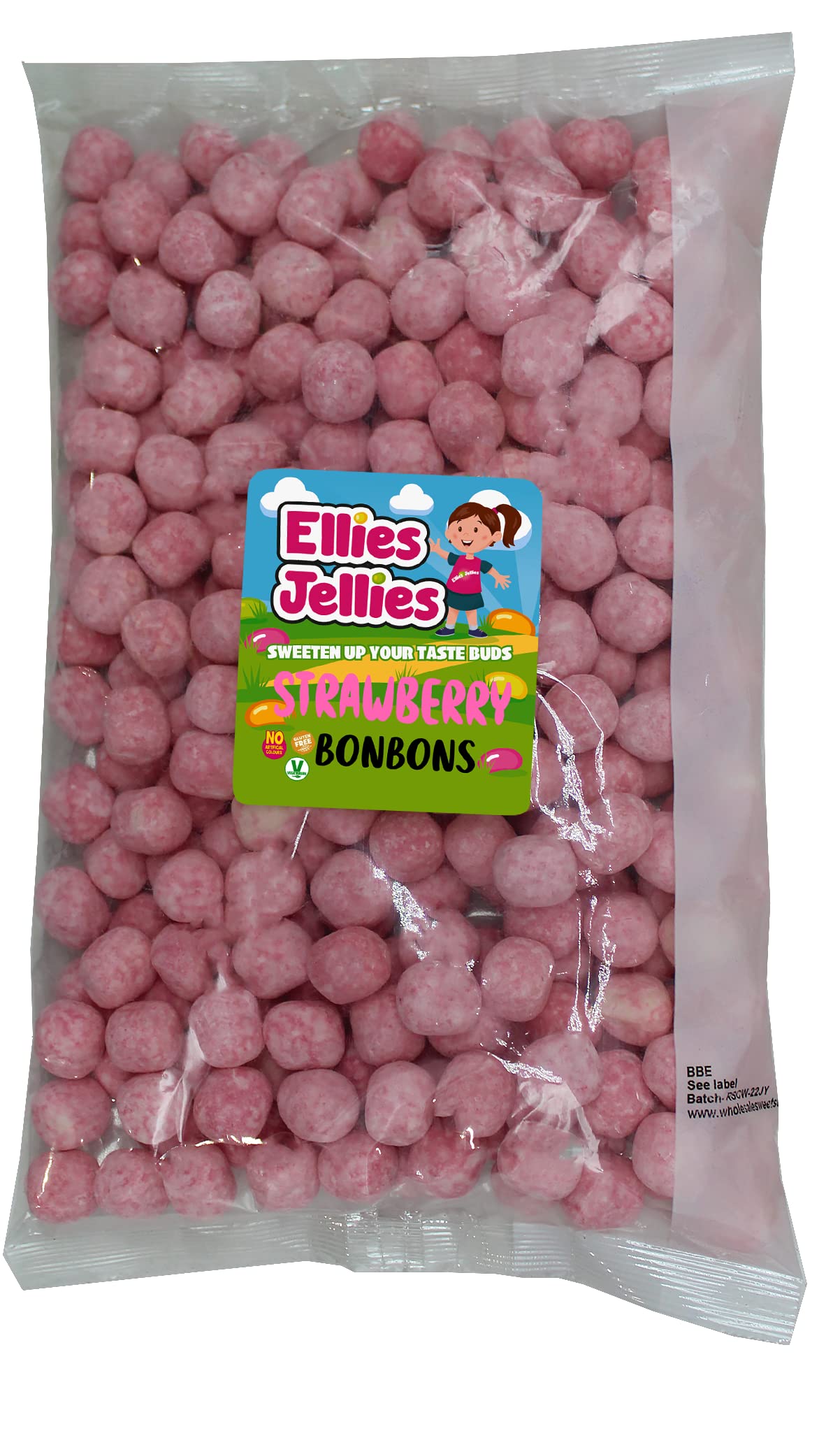 Ellies Jellies Strawberry Bonbon 1kg Bag