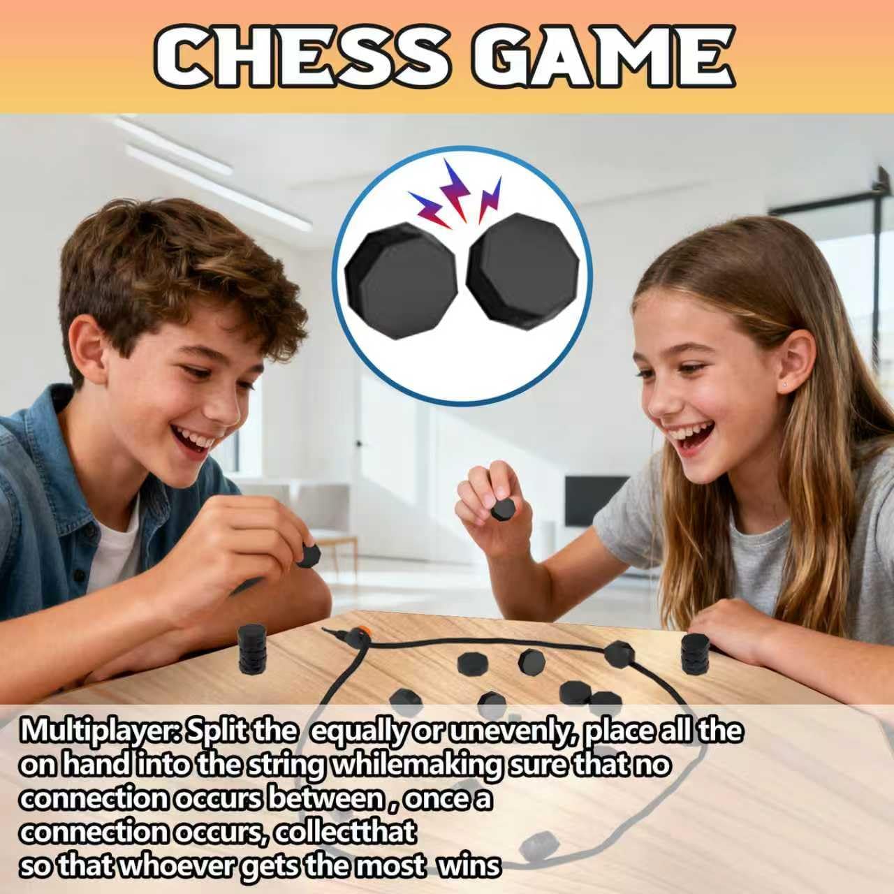 Chess Game with 20 Stones, Plastic Chess Games Set for Teenagers Adults, Party Easter Gifts Travel Games, Fun Tabletop Multiplayer Game