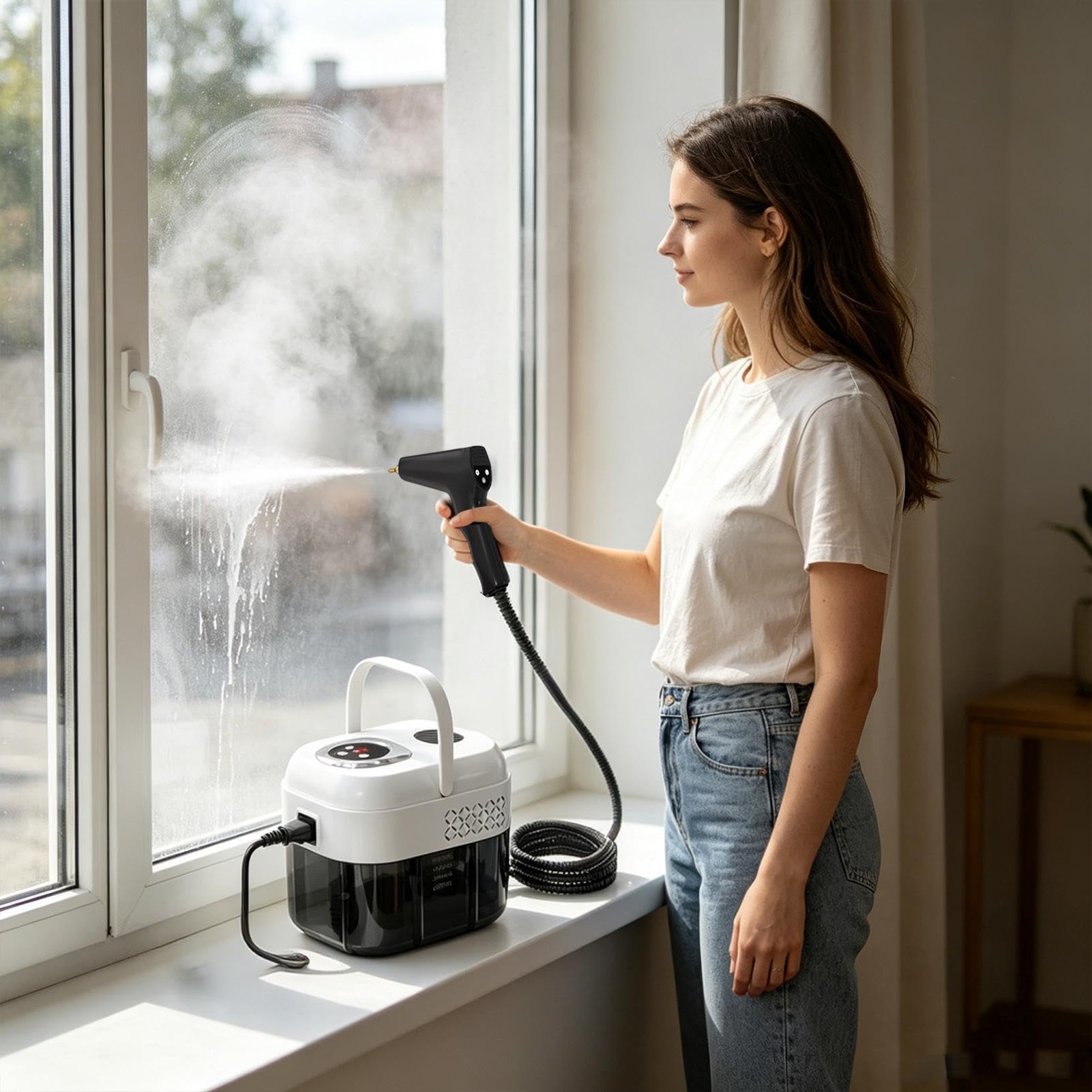 Limpiador a Vapor Multiusos 6 niveles de extracción de suciedad portátil | Limpiador a vapor para cocina Apto Para Sofá, Canapé, Muebles, Alfombra, Suelo De Madera, Tapicería, Azulejos Y