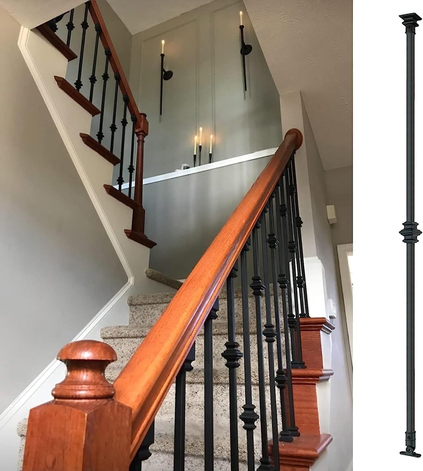 Poteaux de garde-corps anti-chute pour sécuriser un escalier ou balcon de maison