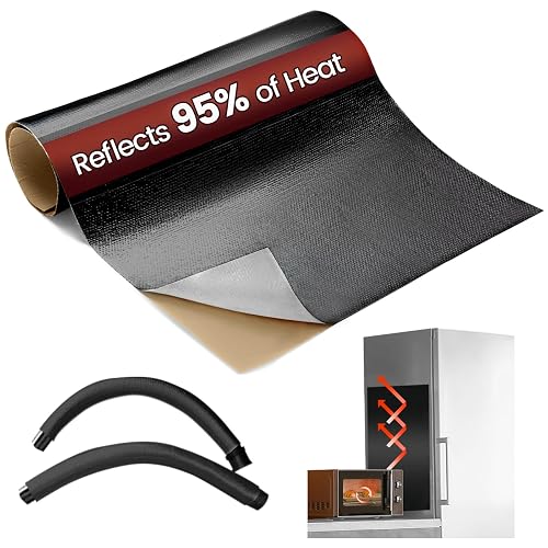 Amerbro Aluminum Adhesive Heat Shield Wrap 24x12 in, Black