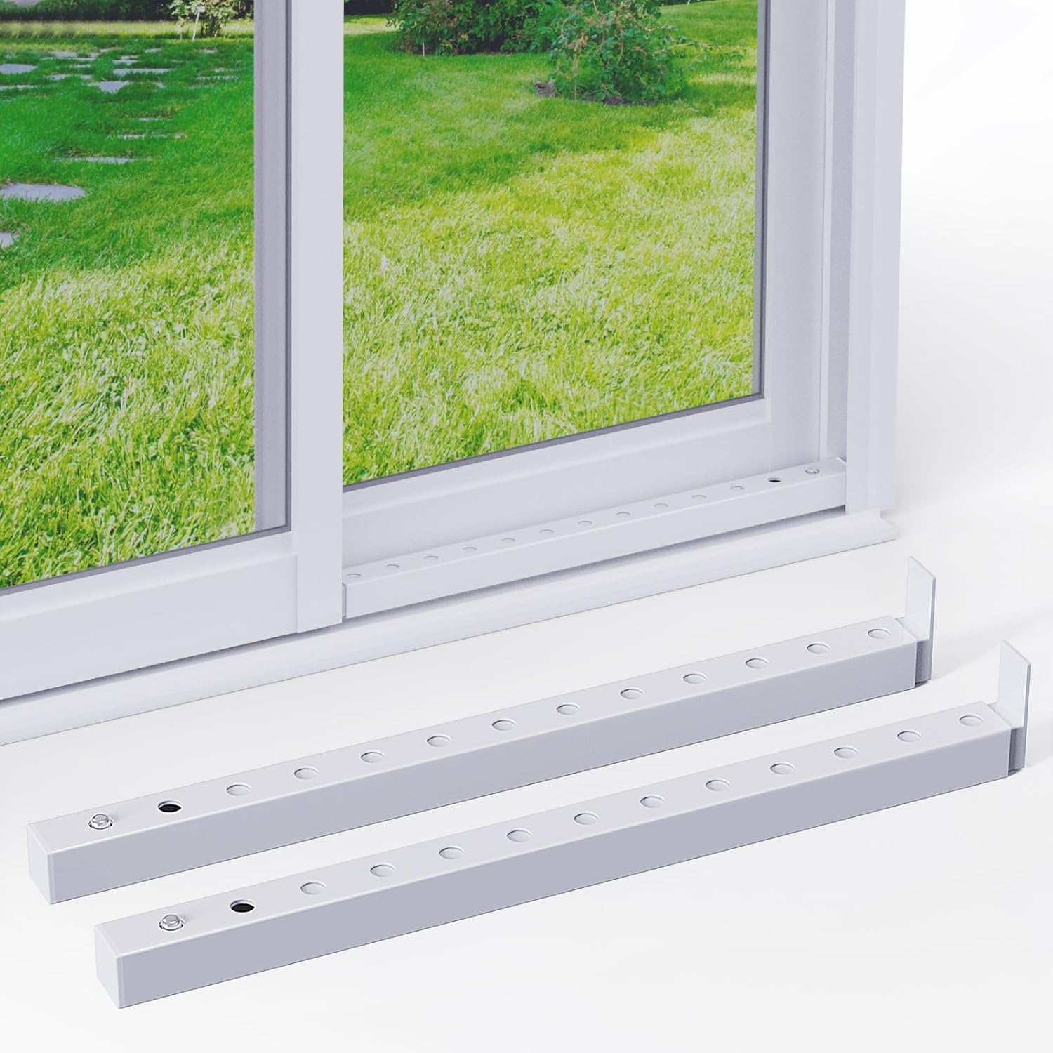 WooFog Adjustable Window Security Bars for Vertical Sliding