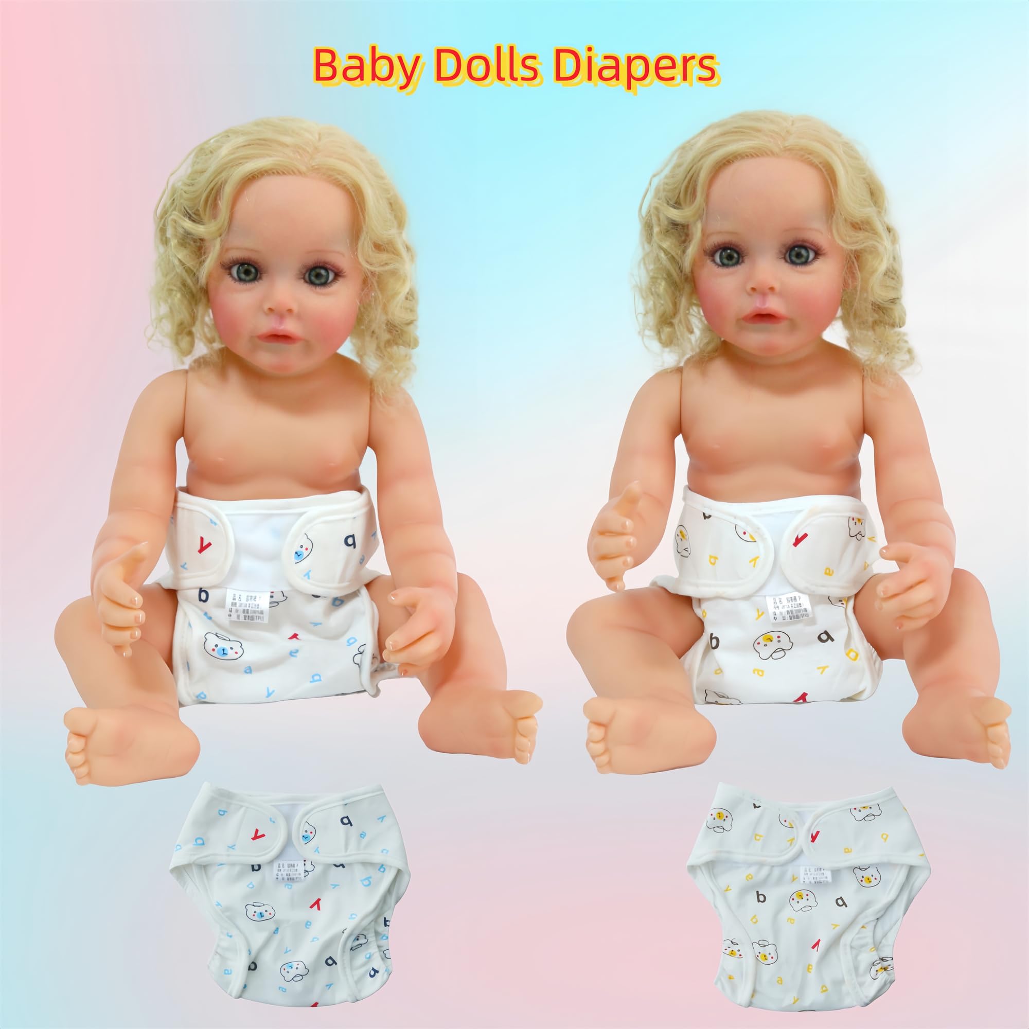 BABESIDE Vestiti per Rinato Bambino Bambole da 8 Pezzi con Culla Adatto a Bambole da 17-22 Pollici, Vestiti per Bambole, Accessori di Abbigliamento (blu