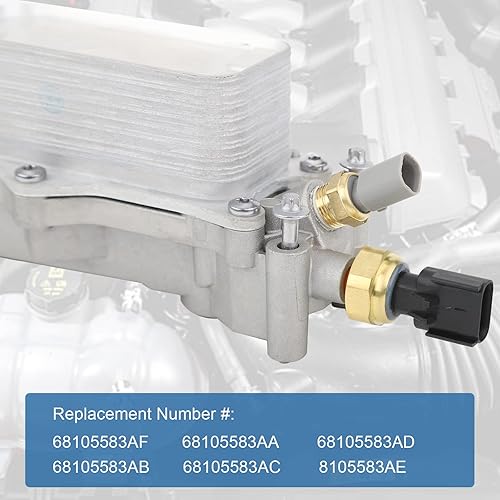 Miniatura 3 de Conjunto de adaptador de carcasa de filtro de aceite de motor de aluminio 926-876, enfriador de aceite de motor compatible con Dodge Chrysler Ram