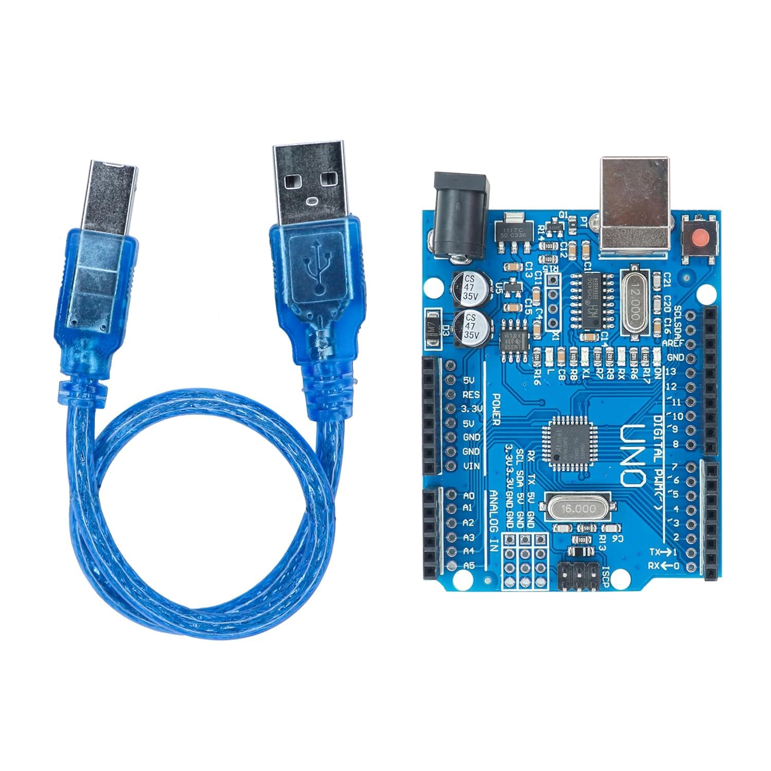 ROBODUINO UNO R3 SMD Board Compatible with Arduno Development Board with USB Cable-image-43