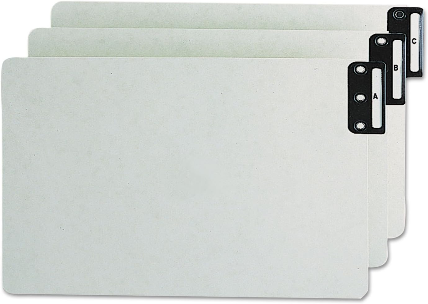 Smead 100% Recycled End Tab Pressboard Guides with Metal Tabs, 1/3-Cut End Tab, A to Z, 8.5 X 14, Green, 25/Set