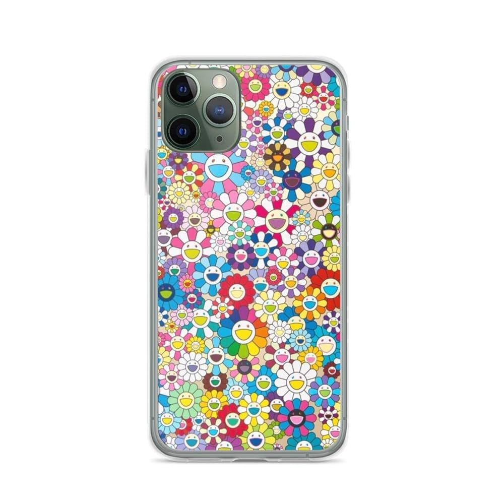 村上隆 Flower Hard Case / lic iPhone 11 FYBTO for Compatible with iPhone 11 Case Takashi Obliged