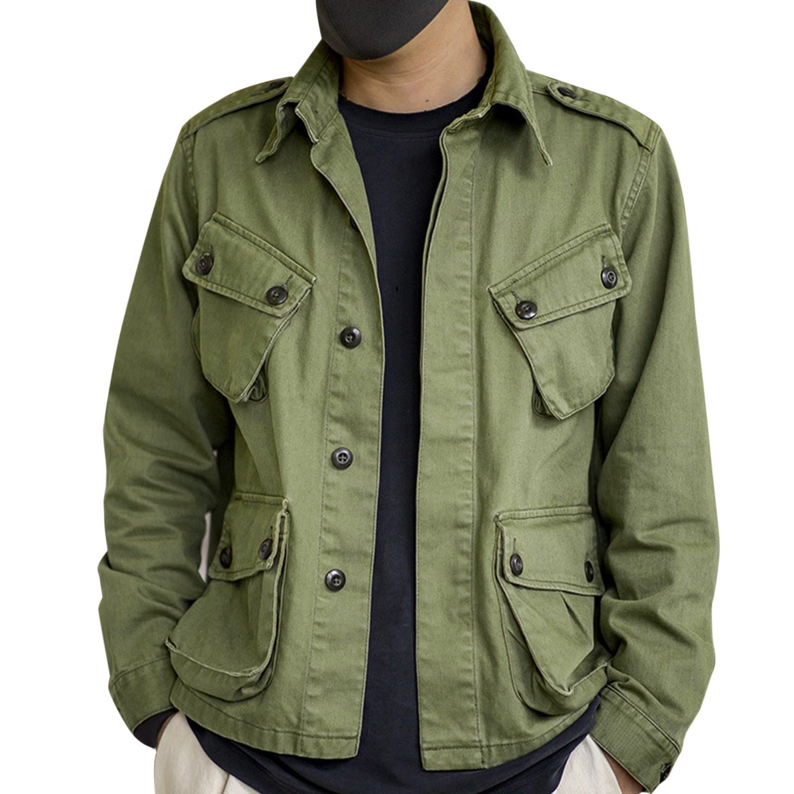 Veste de safari légère homme en coton - Veste cargo décontractée - 7