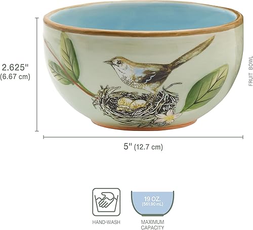 Miniatura 4 de Fitz and Floyd Toulouse - Juego de 4 fruteros pequeños, 5 pulgadas, color verde