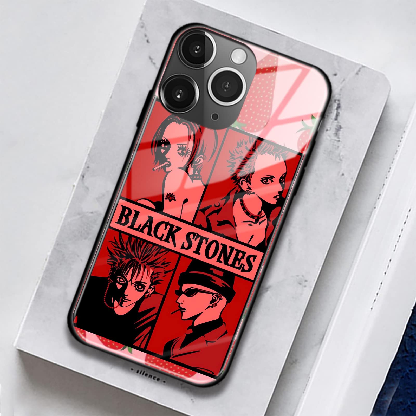 Amazon.com: Akatxezy Black Stones Nana Anime Phone Case for iPhone