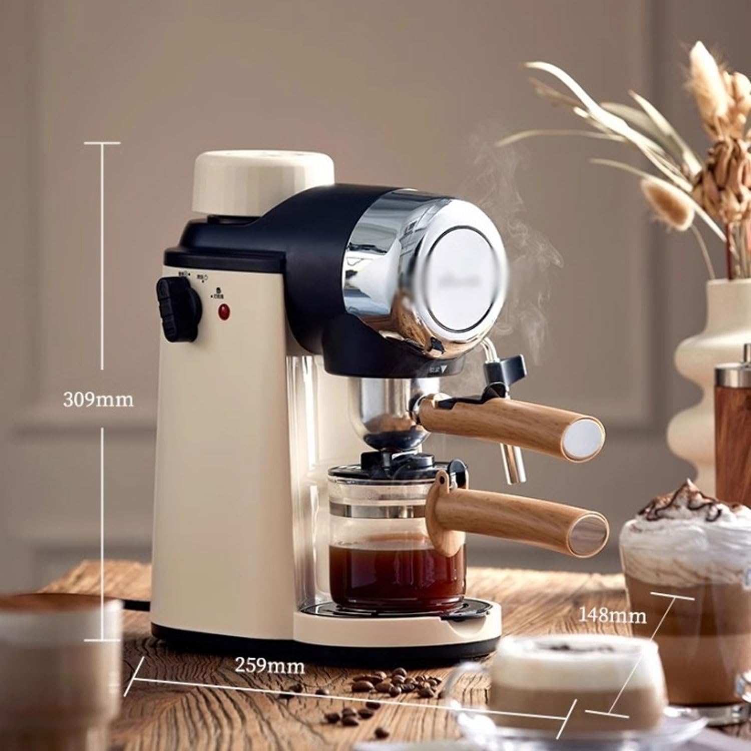 Amazon.com: ZOCWJK Espresso Coffee Maker, 240ml Small Automatic