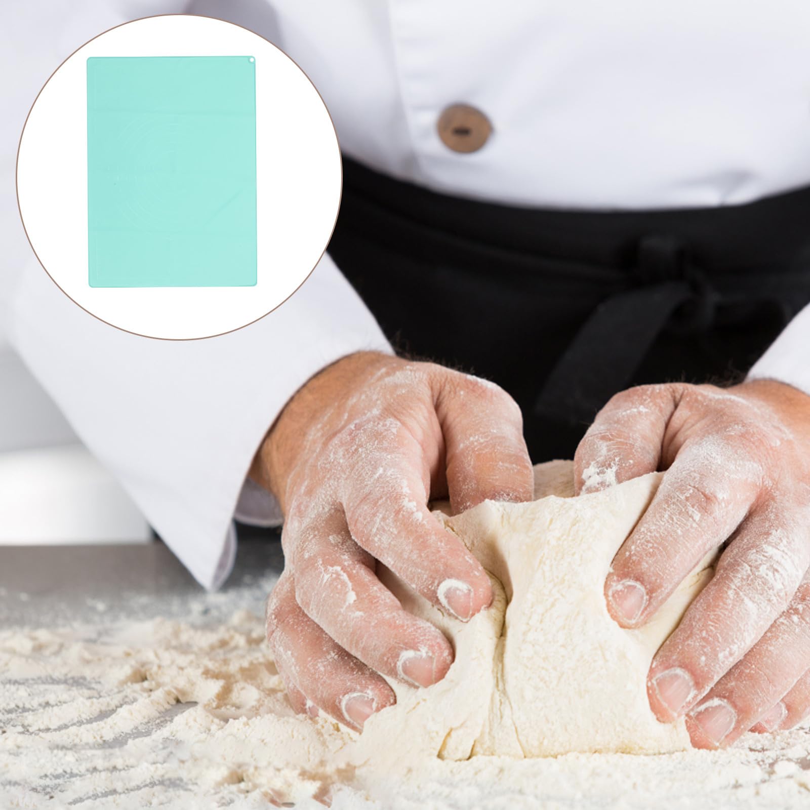 Rutschfeste Silikon Teigmatte zum Ausrollen von Teig Praktische Backmatte für Pizza und Gebäck Leicht zu Reinigen und Langlebig für Haushalt