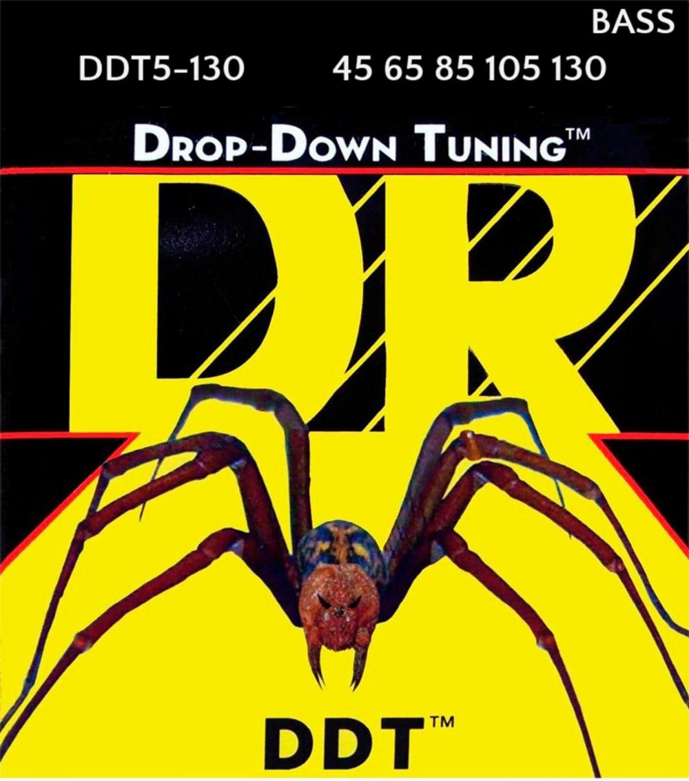 DR Struny DDT™ - Drop Down Tuning stringi basowe: 5-strunowe średnie do ciężkich 45-130