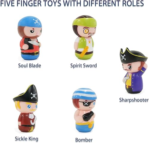 Miniatura 9 de Marionetas de dedo pirata para niños, marionetas de dedo para niñas de 1, 2, 3 años, regalos de fiesta de bebé para niños, regalos de fiesta,