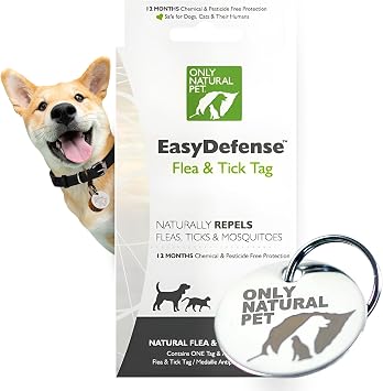 Only Natural Pet EasyDefense Tag Lightweight, Collar Attachment for Dogs & Cats Year-Round Wearable Protection and Comfort Accessory | Durable Design