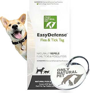 Only Natural Pet EasyDefense Tag – Lightweight, Water-Resistant Collar Attachment for Dogs & Cats – Year-Round Wearable Comfort Accessory | Non-Chemical & Durable Design