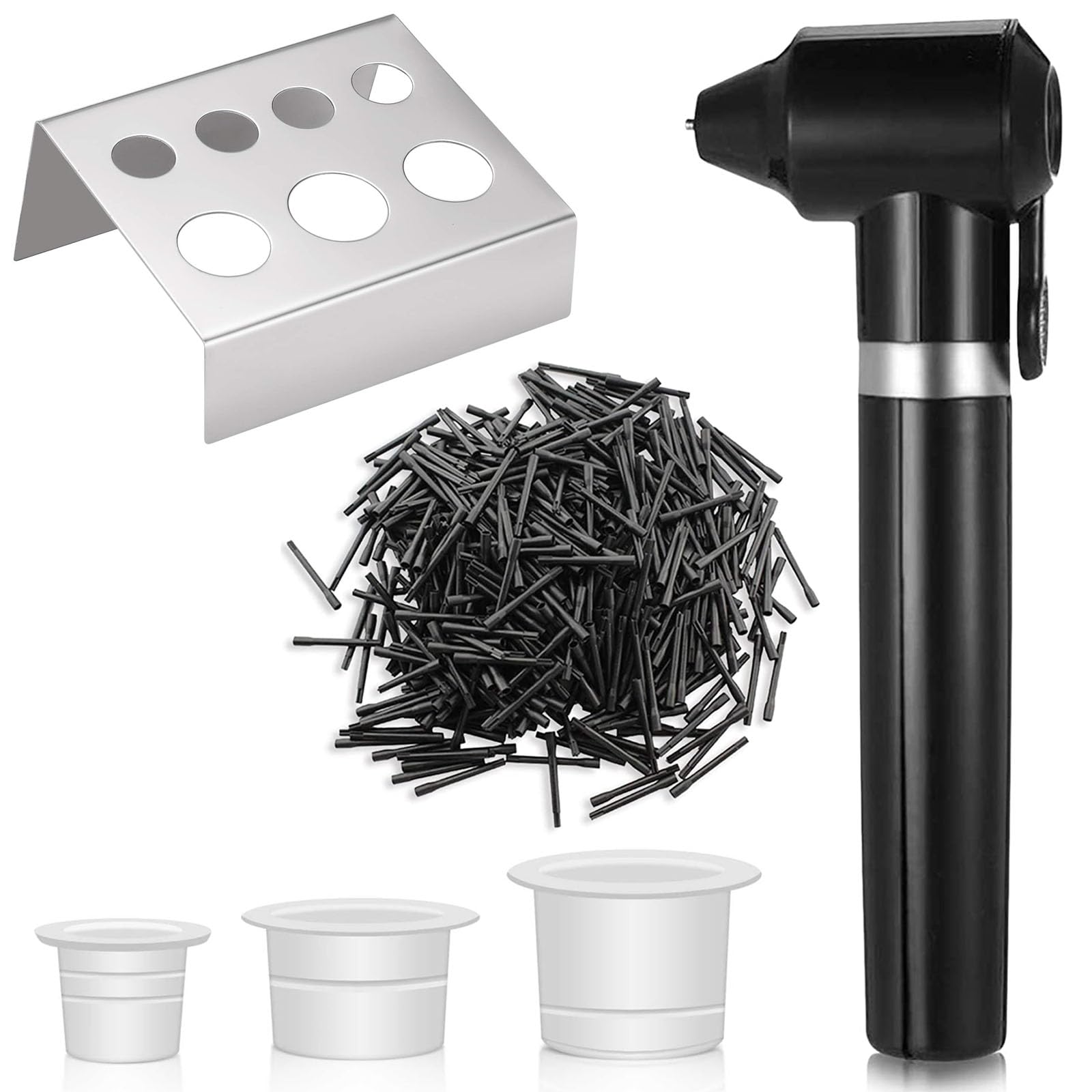 Tattoo Ink Mixer Kit 152pcs - NAQASE Tattoo Pigment Mixer with 100pcs Tattoo Ink Caps Cups 50pcs Tattoo Ink Mixing Sticks and 1pcs Tattoo Ink Caps Holder Tattoo Mixer Machine