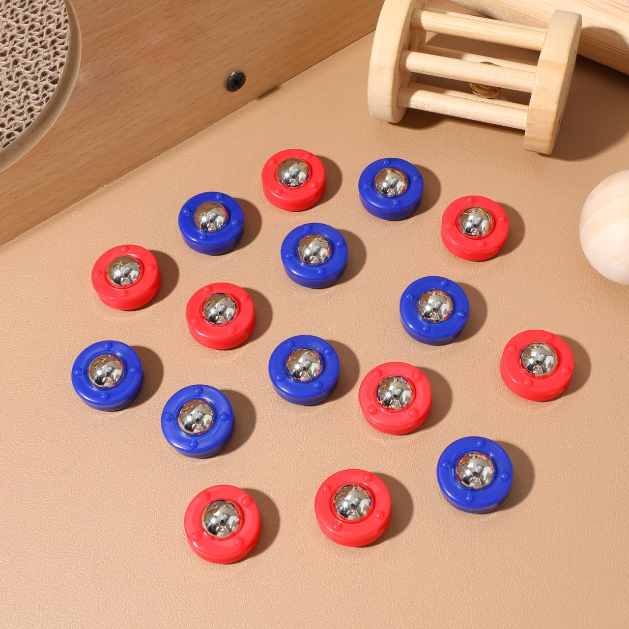 TOYANDONA Mini Rondelle Set Di Pale 16 Pezzi Rotoli Di Set Di Tavolette Mini Rondelle Di Ricambio Set Di Pale Per Set Di Curling Da Tavolo Accessori Da Tavolo