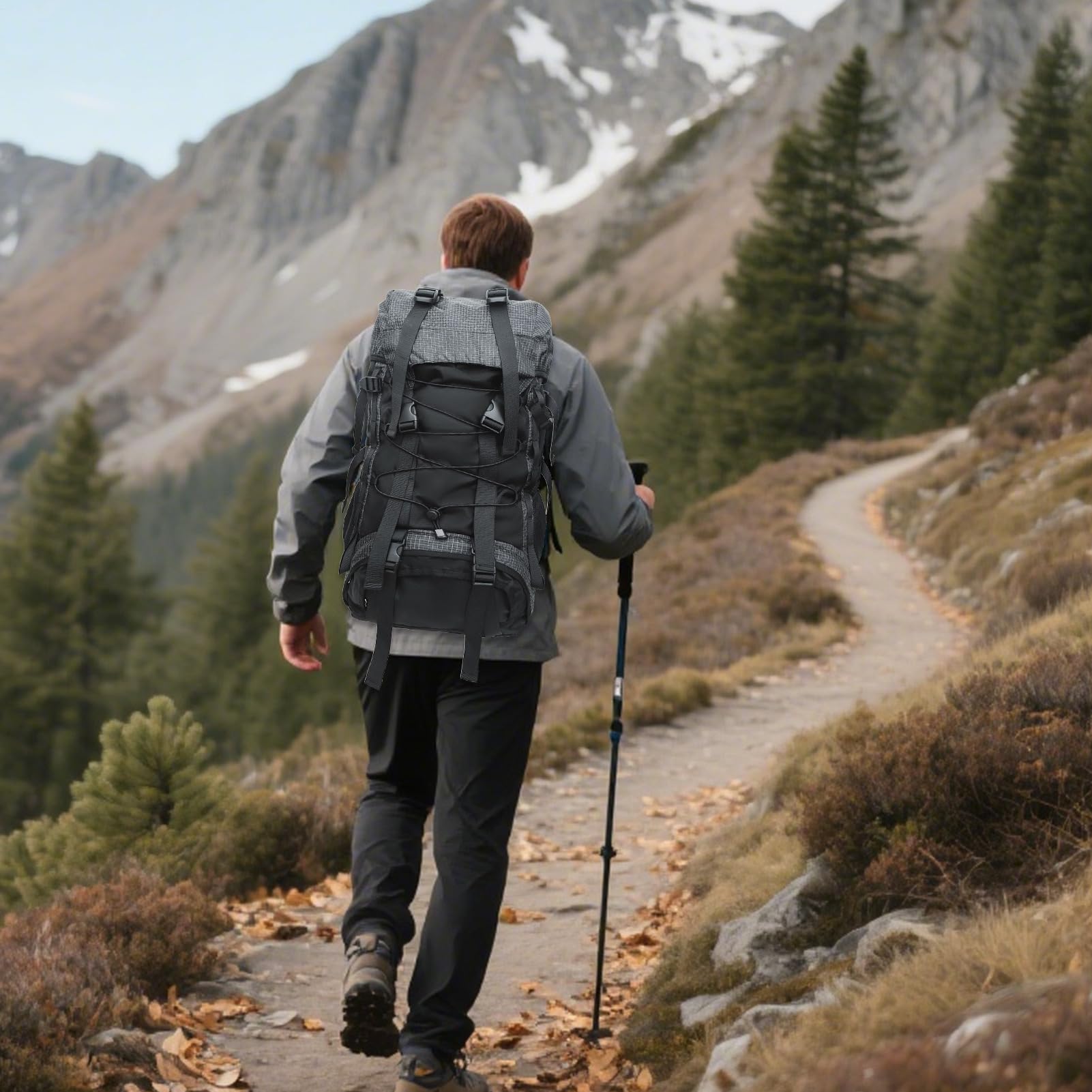 Plecak rowerowy 60L wodoodporny survivalowy męski damski biegacze | Plecak Outdoorowy Turystyczny Na trekking survival sport wyścigi fitness jazda na rowerze dla kobiet i mężczyzn biegaczy