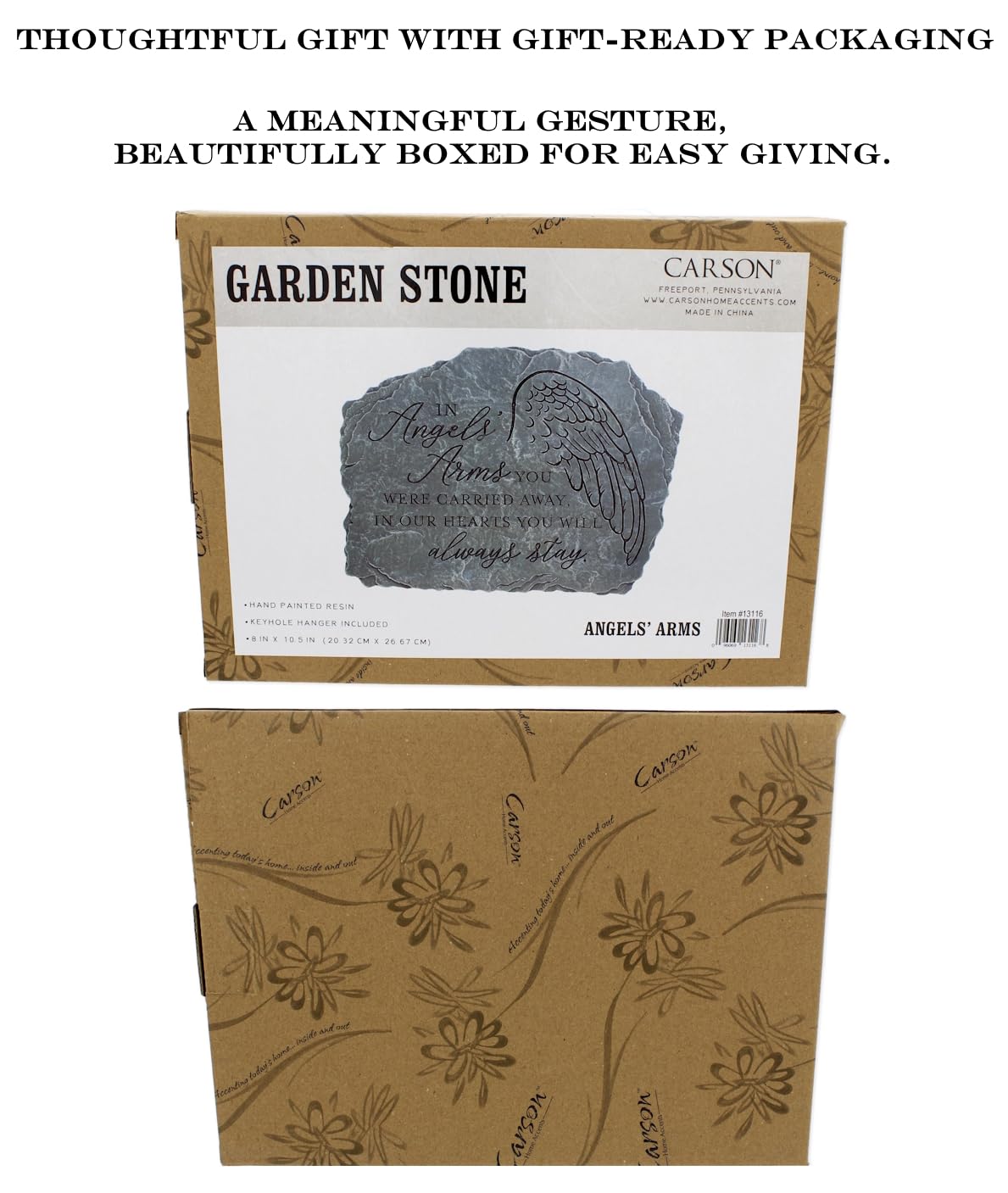 Amazon.com: Carson Angels' Arms Memorial Garden Stone - Resin Hand