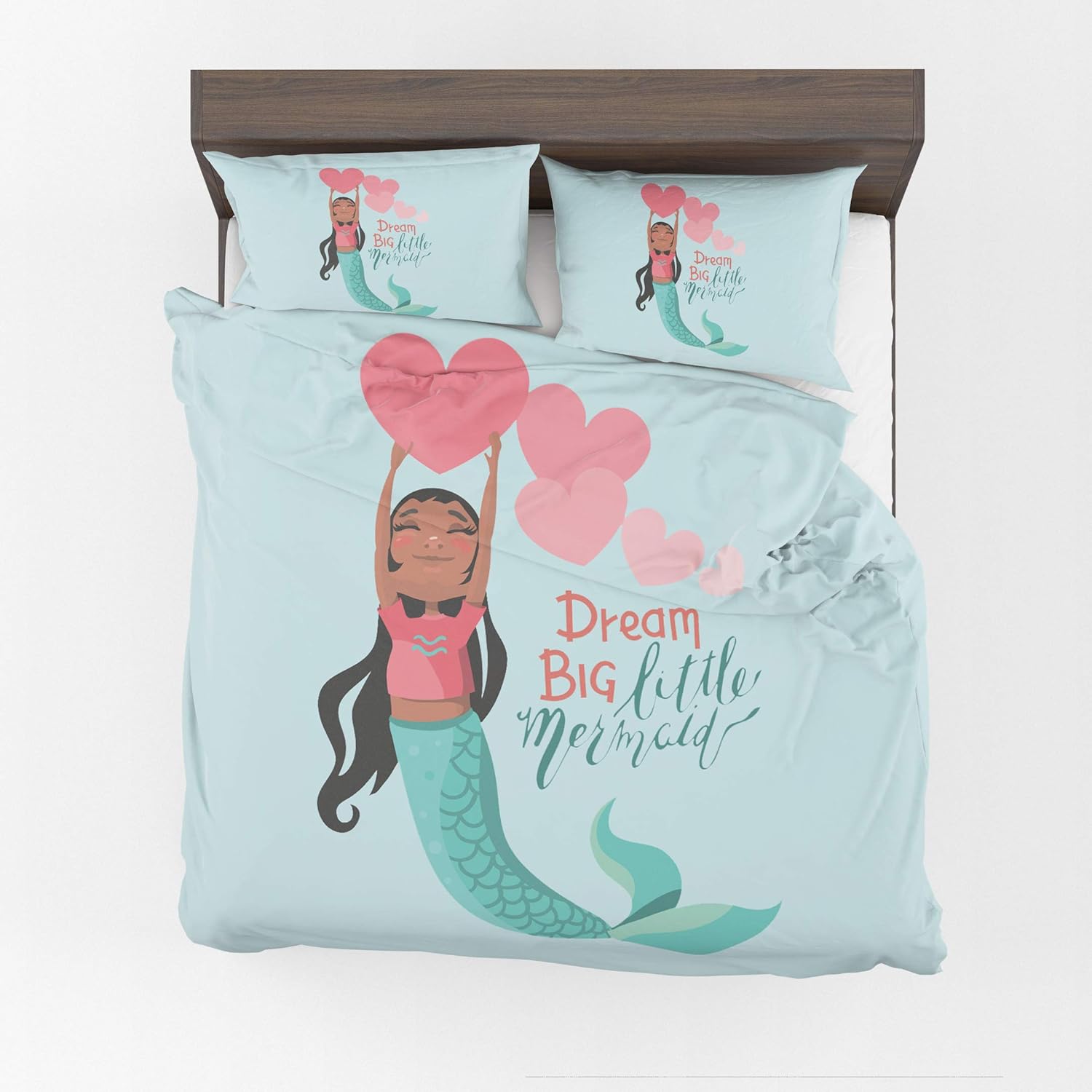 Little Mermaid Duvet Cover Mermaid Bedding Mermaid Duvet Dream Big Mermaids duvets Girls Duvet Girly Bedding Mermaids Blue (Twin Duvet Cover Only)