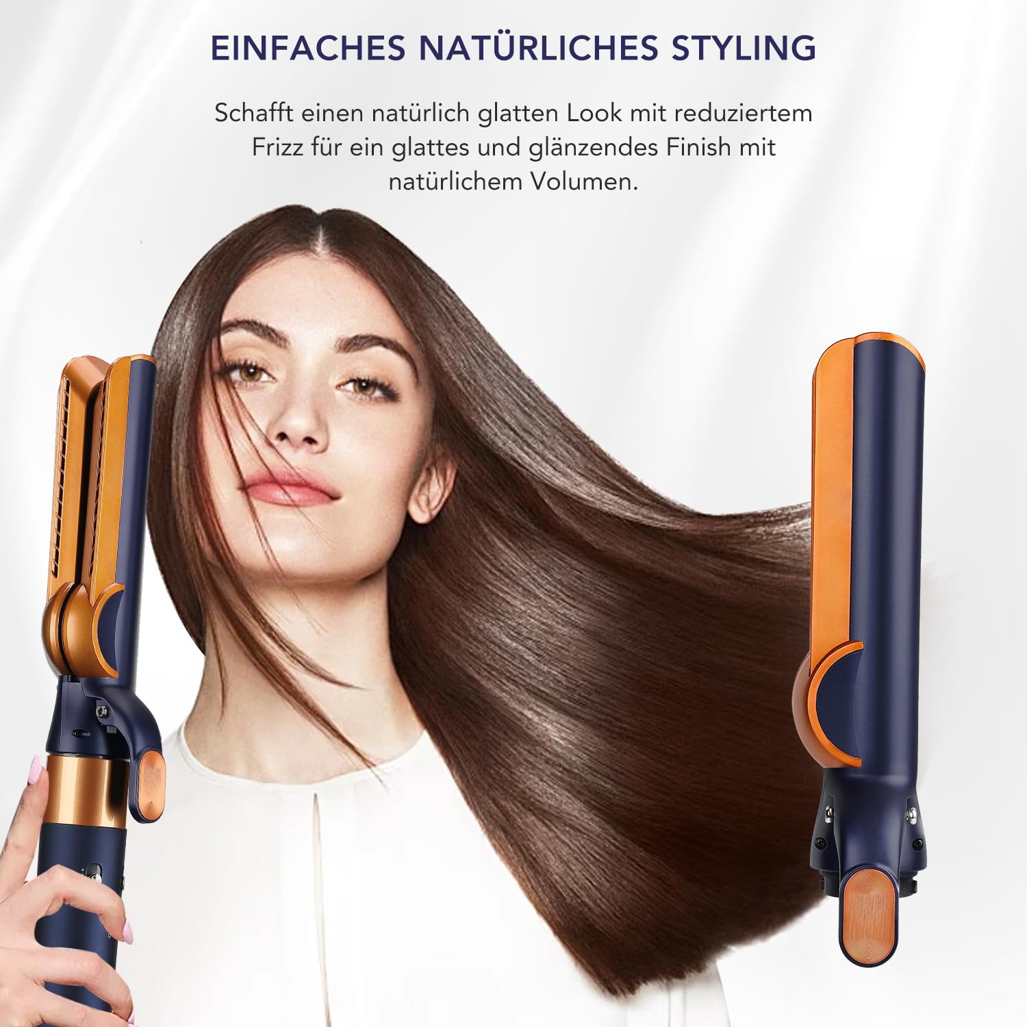 Glätteraufsätze für Dyson Airwrap mit Airflow Technologie ohne heiße Platten für sanftes Haarstyling mit weniger Schäden, Kompatibel mit HS01/HS05/HS08, Blau