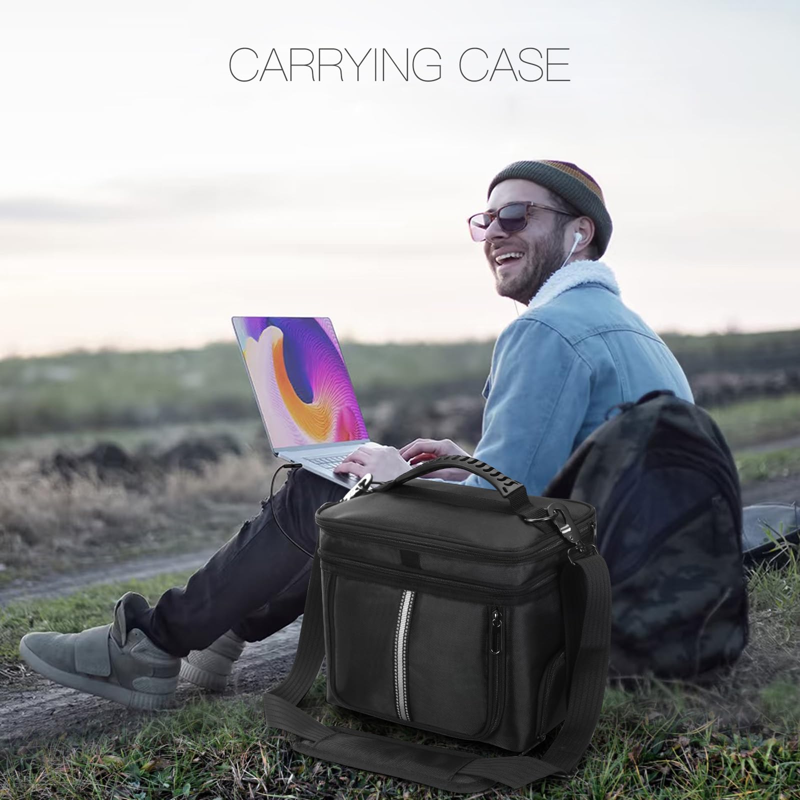 BLUETTI EB3A Elite 30 V2 borsa per il trasporto generatore solare con tasche a doppio strato
