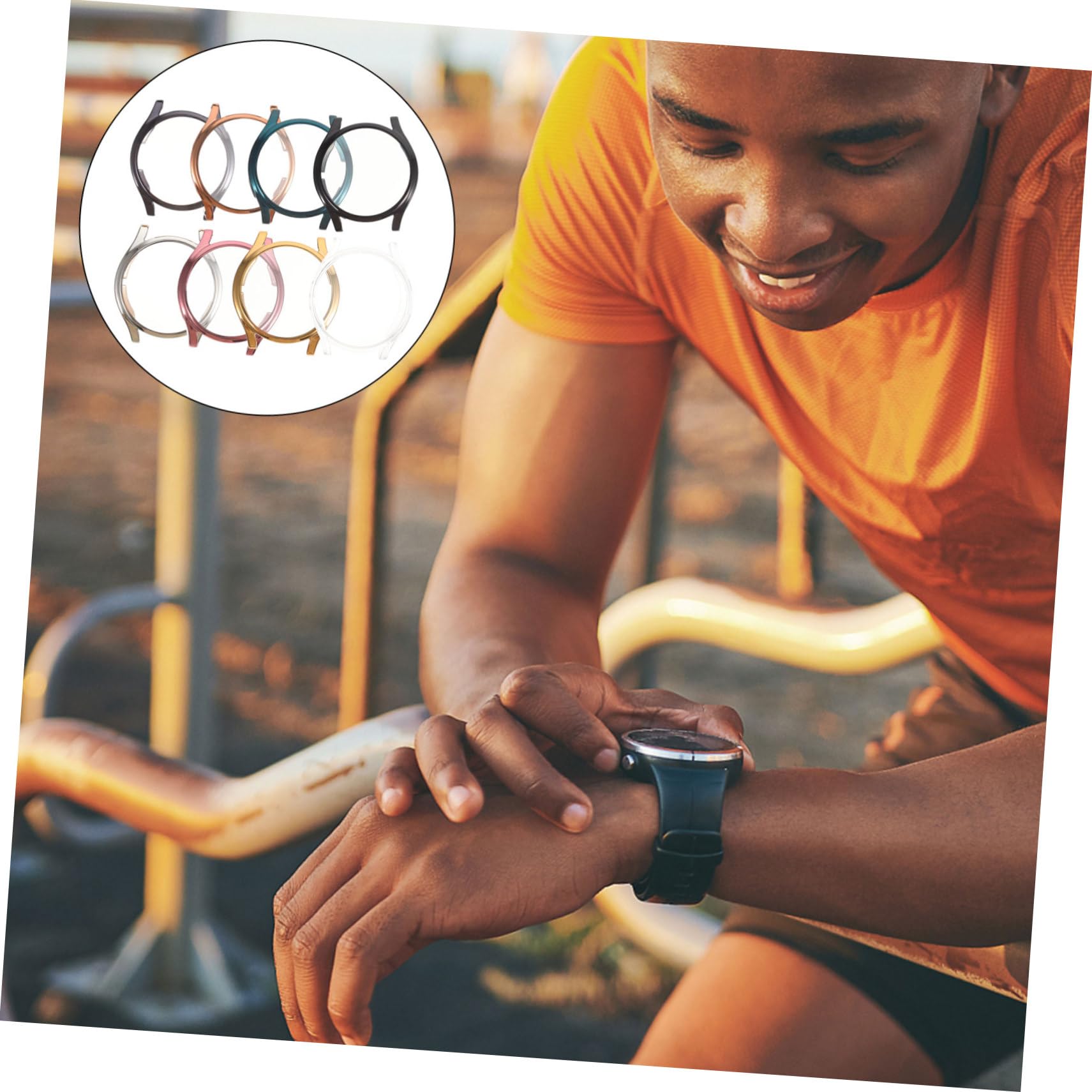 OSALADI 16pièces Coque De Antichoc TPU pour Smartwatch Compatible avec Watch Pro Transparent Doré Foncé