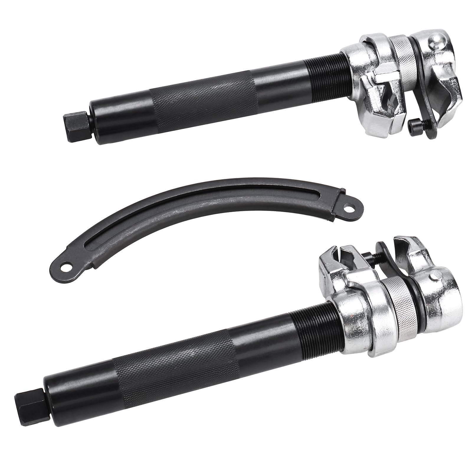 FreeTec Set tenditore a molle 3 pezzi | Strumento professionale per molle auto | Tuning e abbassamento | Tenditore per ammortizzatori | Resistenza 1,2T (1200kg) (Rosso)
