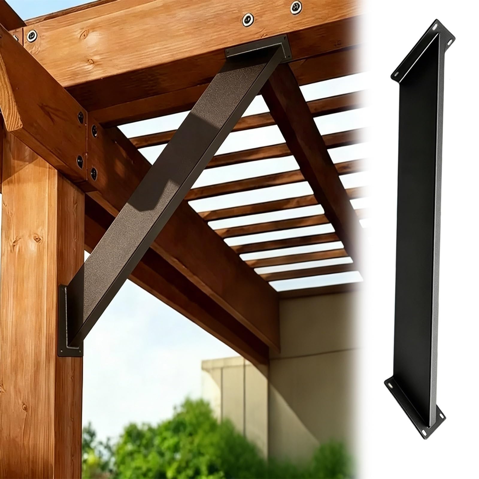 Lzmzmq One Color Pergola Corner Brackets, 45 Degree Angle Support
