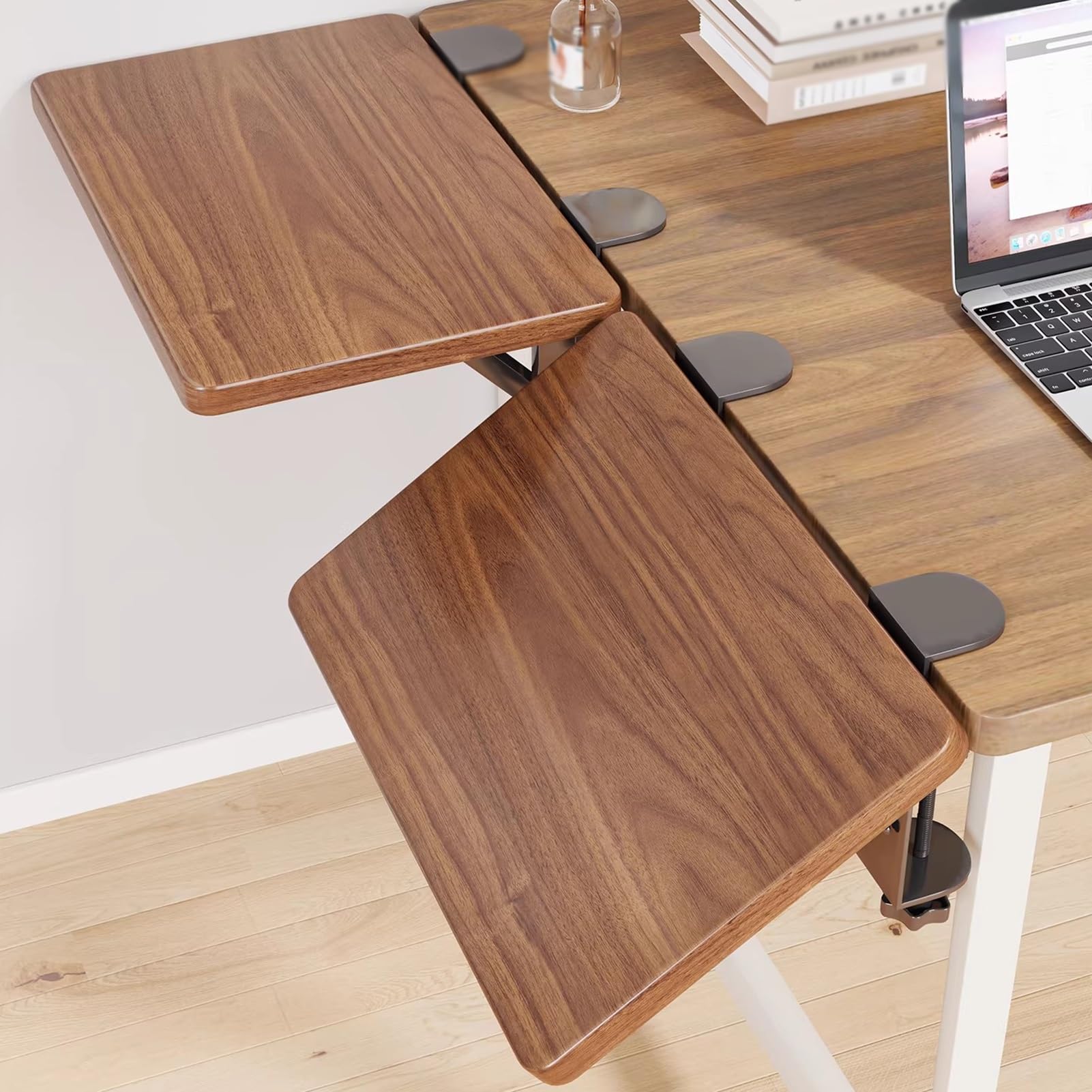 Prolunga Ergonomica per Scrivania, Prolunga per Scrivania da Computer, Ripiano per Tastiera, Braccioli, für Zuhause und Büro Stanzfrei(70x25cm)