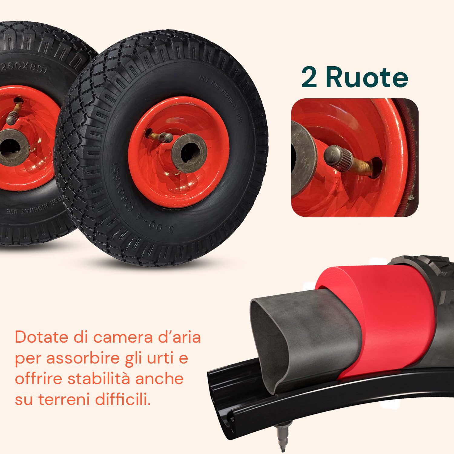 Carrello con Ruote Portatutto in Acciaio da 200Kg per Trasporto Sicuro di Carichi Voluminosi, con Maniglie Antiscivolo, Ruote e Struttura Compatta Maneggevole (Blu)