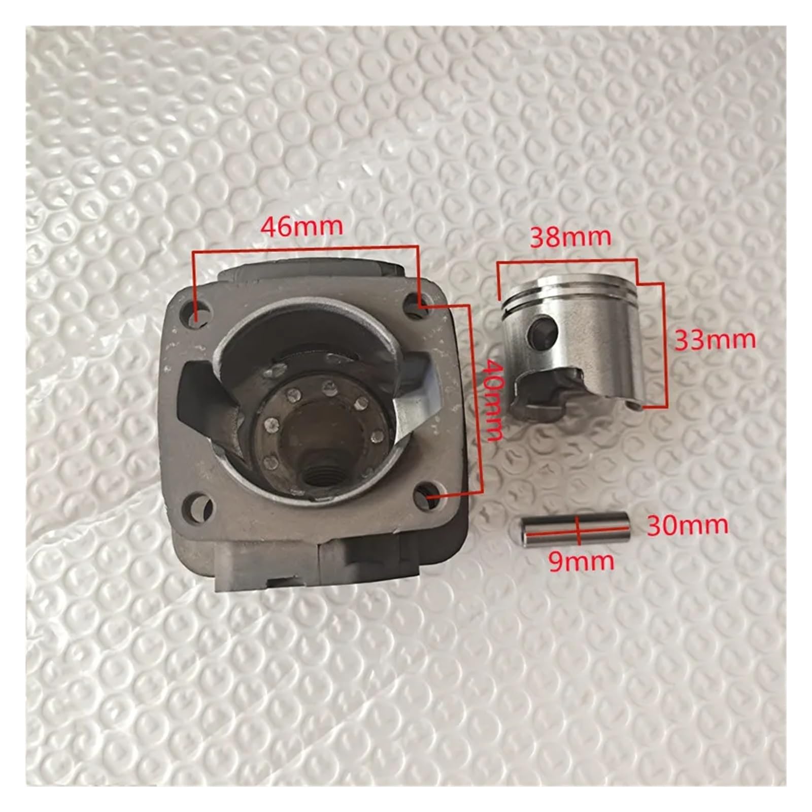 Dingmao Kit de pistón de cilindro de gran diámetro SRM-330ES, 38mm, Compatible con desbrozadora Ech0 SRM-360SL 10103455830